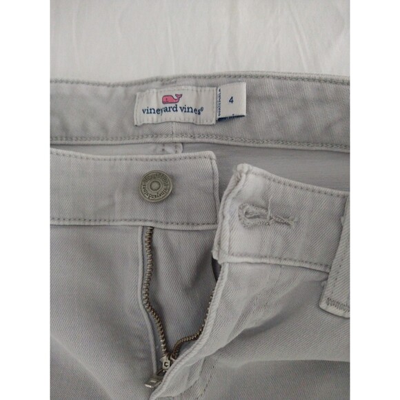 Vineyard Vines Juniors Size 4 Mid Rise Gray Skinny Jeans 5 pocket back to school - Picture 5 of 9